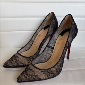 Christian Louboutin Black Lace Heels size 36